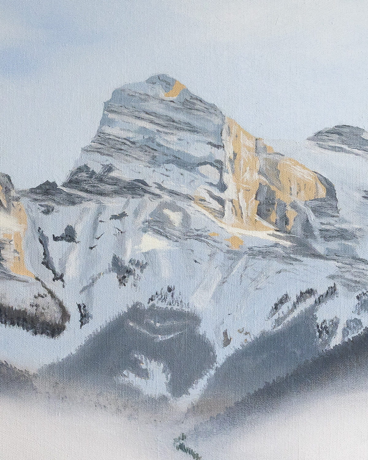 "Where We Meet the Moon" Original - 30x24" (Three Sisters, AB)