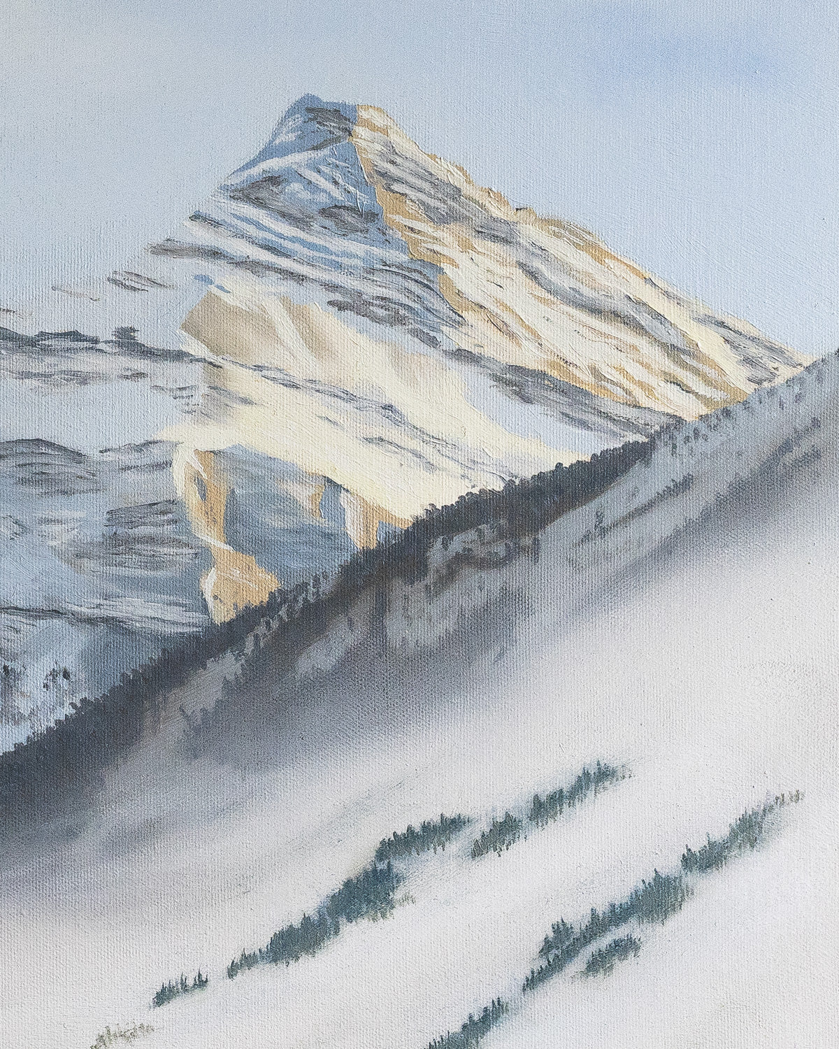 "Where We Meet the Moon" Original - 30x24" (Three Sisters, AB)