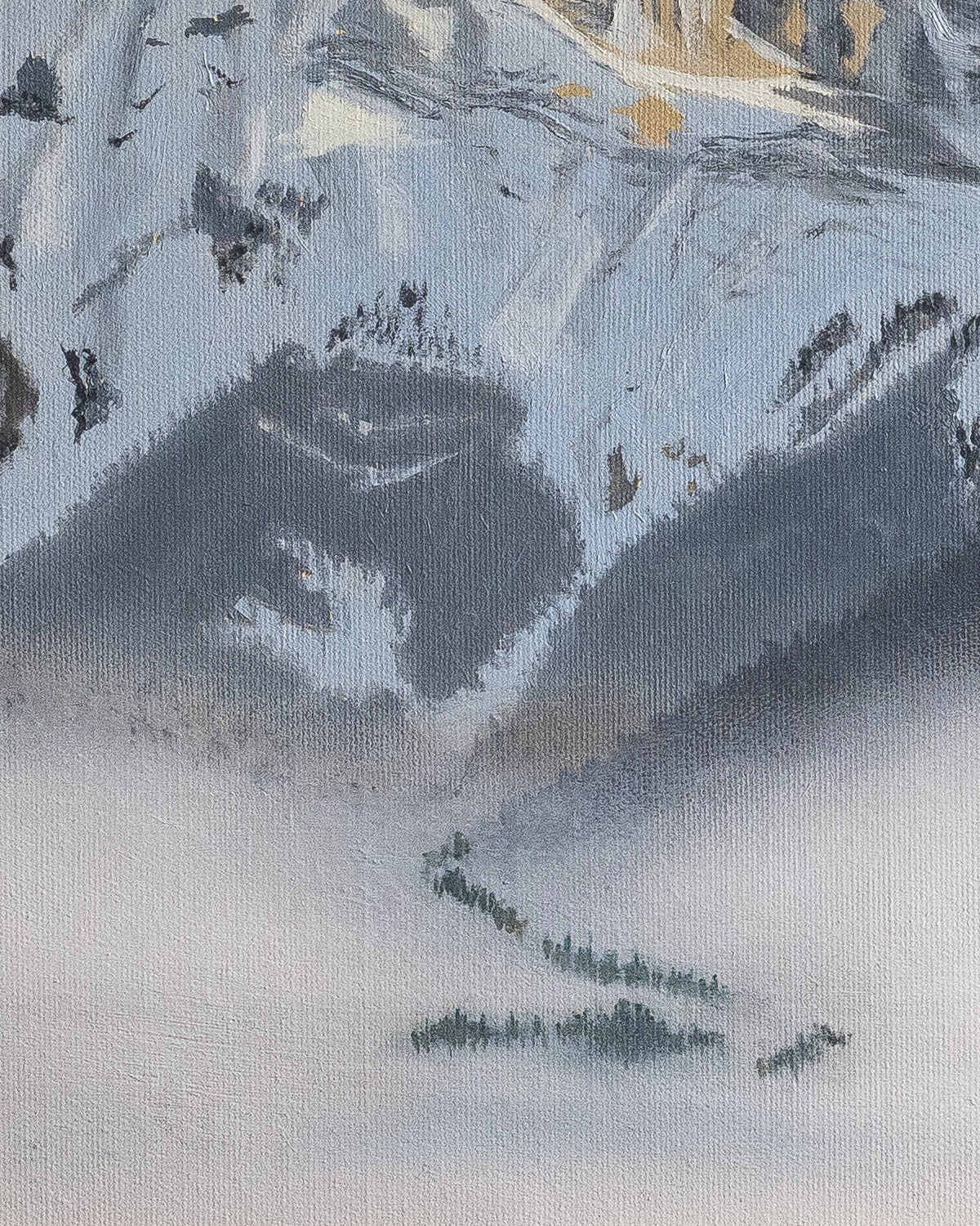 "Where We Meet the Moon" Original - 30x24" (Three Sisters, AB)