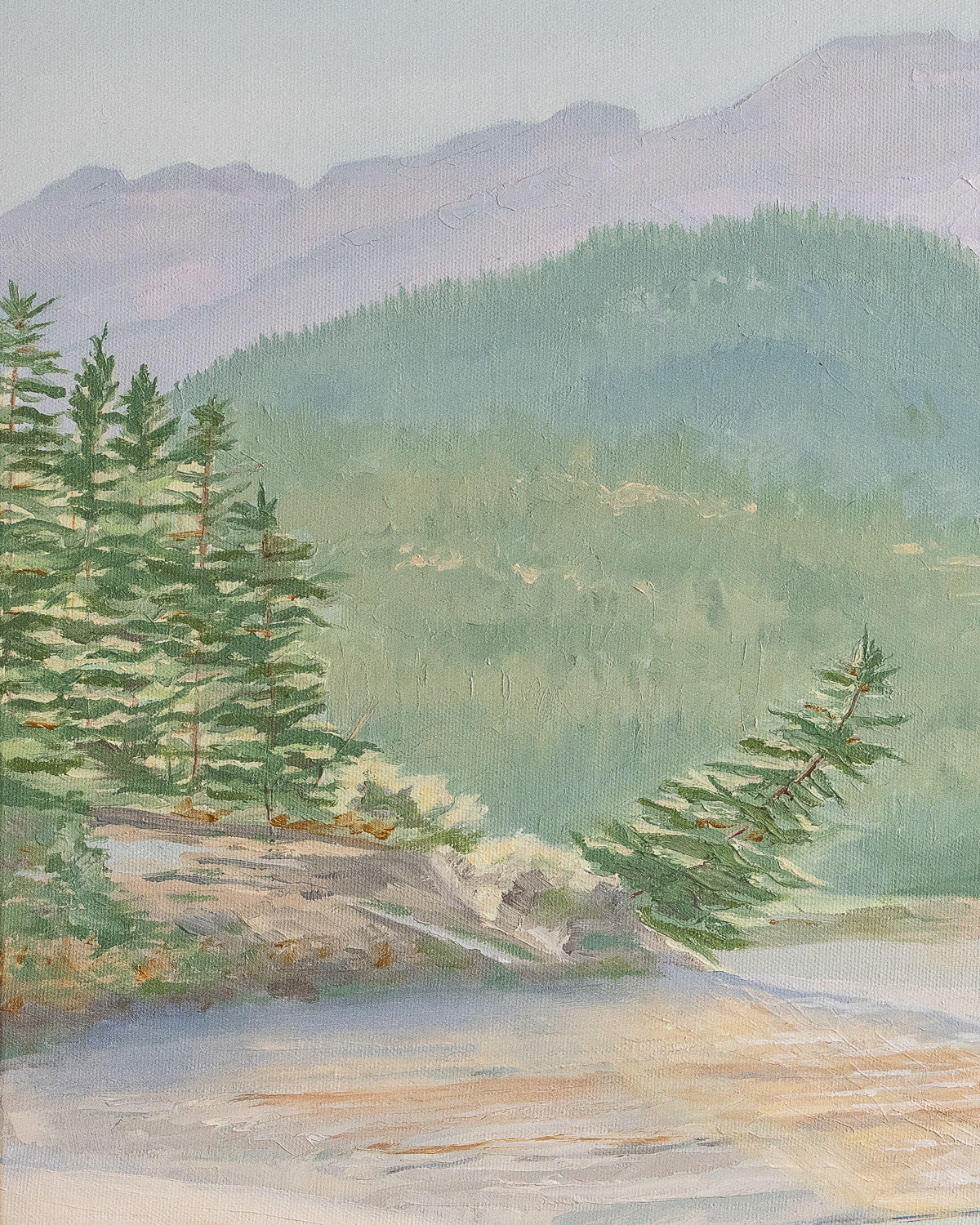 "Where Water Rests" Original - 24x20" (Barrier Lake, Alberta)