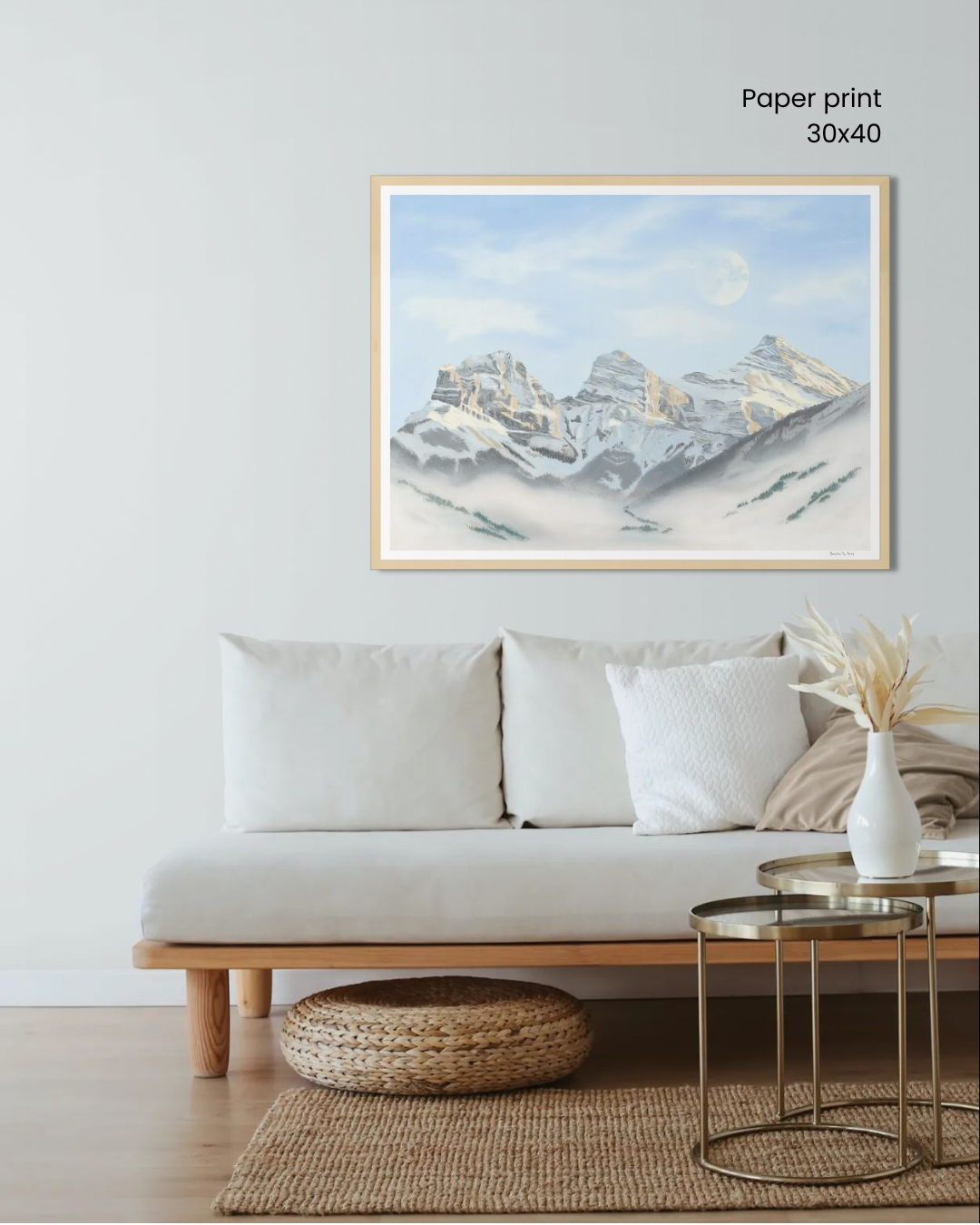 "Where We Meet the Moon" Print (Three Sisters, AB)