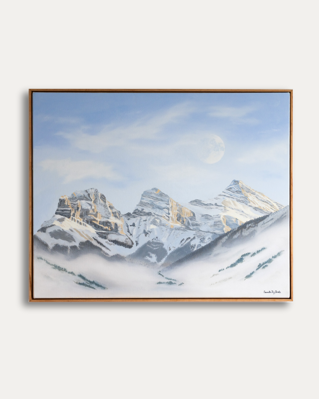"Where We Meet the Moon" Original - 30x24" (Three Sisters, AB)