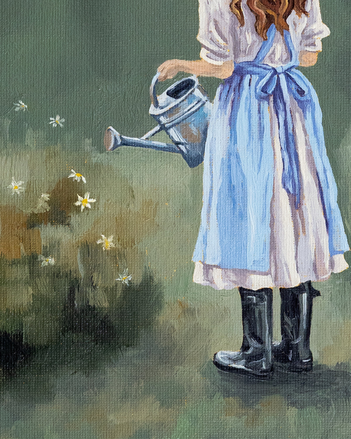 "Garden Girl" Original Oil Painting - 8x10"