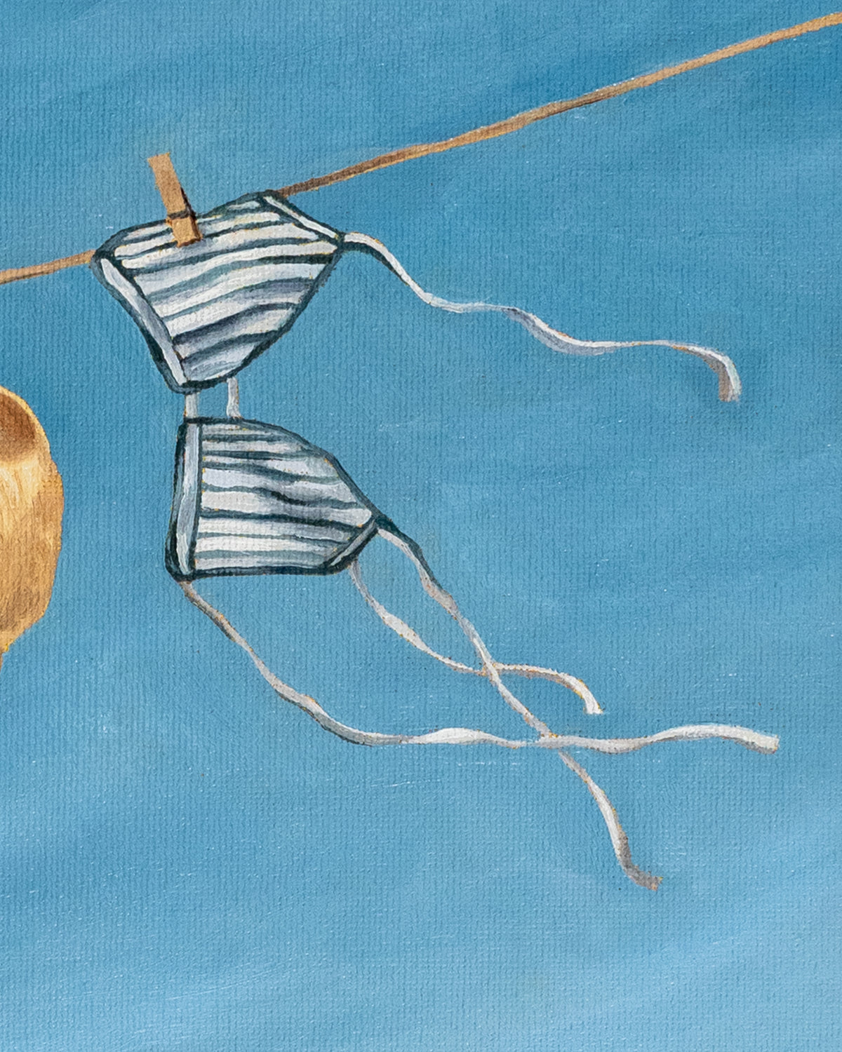 "Après Swim" Original Oil Painting - 8x10"