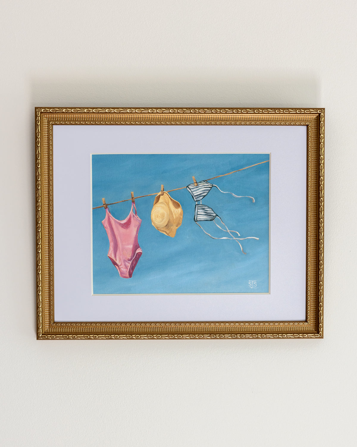 "Après Swim" Original Oil Painting - 8x10"
